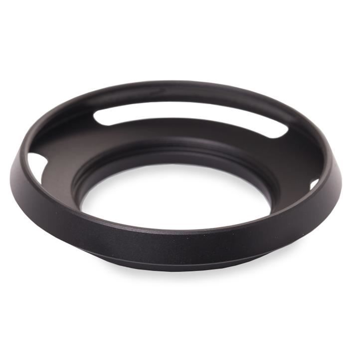 Pare-Soleil Vhbw 49mm Pour Objectif Photo - Métal Noir, Anti-Lumière Parasite