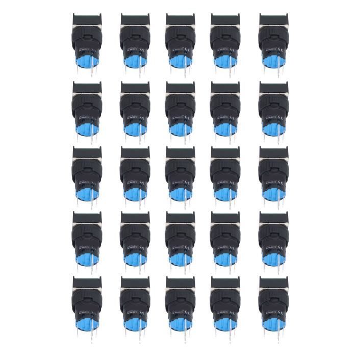Lot 25 Boutons-Poussoirs Tactiles SMD 12x12x7.3mm 4 Broches + 5 Capuchons Couleurs – Micro Interrupteurs Momentanés Pour DIY Électronique