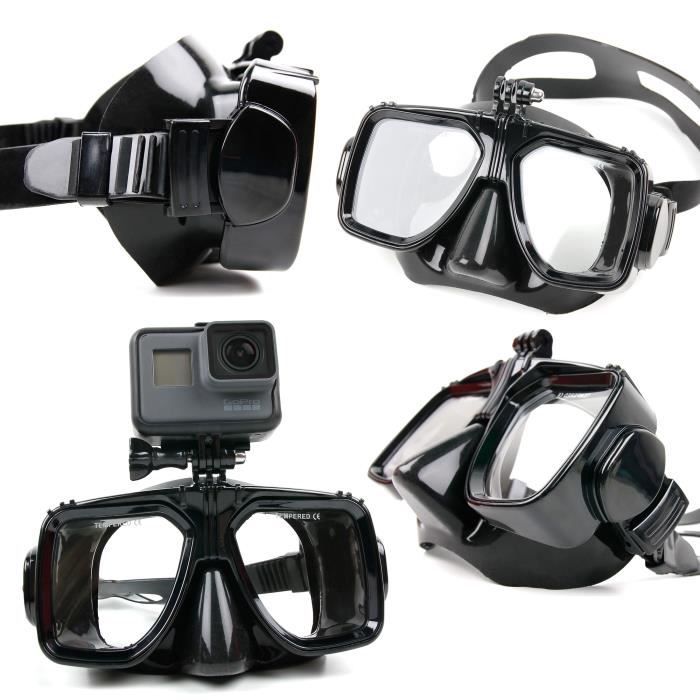Garantie de 2 Ans Duragadget Masque subaquatique avec Support pour caméra Sportive TecTecTec vis Non fournie XPRO1 XPRO3 TECEVO VPRO1080 ThiEYE i30 WiFi et TnB HD 2 