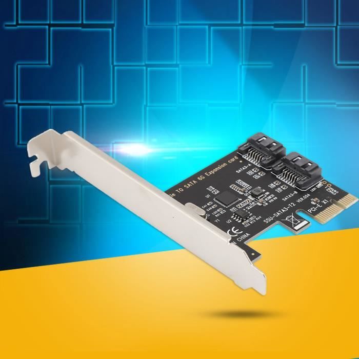M.2 vers SATA3.0, Carte d'Extension, 6 Ports SATA 3.0 Contrôleur PCIe Carte d'Extension pour Puce ASM1166, Adaptateur Carte PCIE3.0 X2 16Gbps, SATA3.0 6Gbps X 5 Supporte 6 Appareils