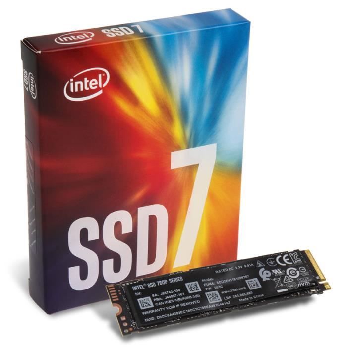  Disque SSD Intel 760p Series NVMe SSD, PCIe 3.0 M.2 Typ 2280 - 256 GB 0,000000 pas cher