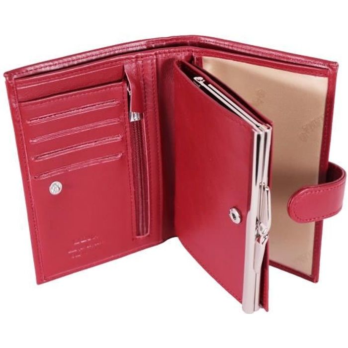 KATANA Porte monnaie porte feuile à fermoir en cuir réf 553010