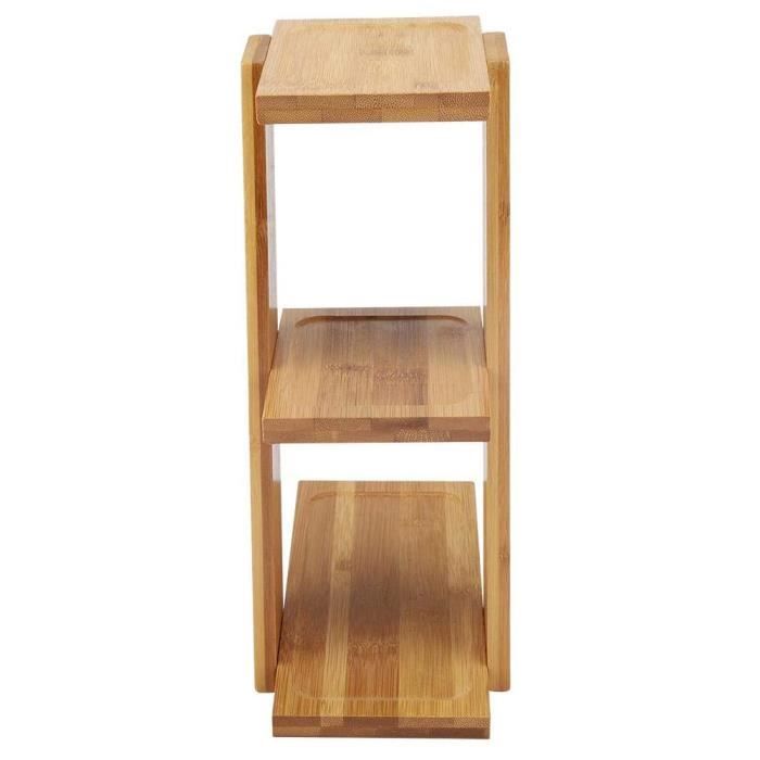 RUR Porte plante en bois Étagère en pot de bambou de support d