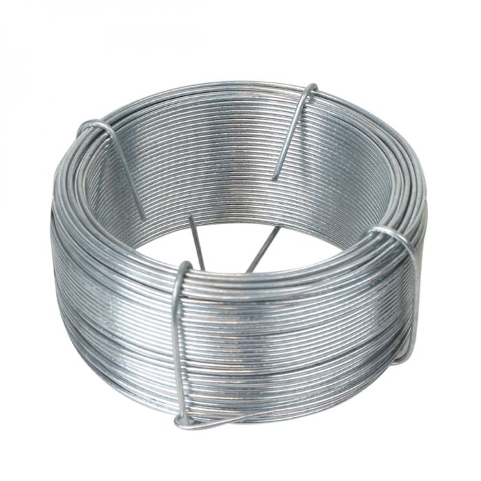 Fil D'Attache Galvanisé Linxor - 100 M X 1.3 Mm - Gris - Pour Fixer Grillages, Brise-vue Et Tuteurage