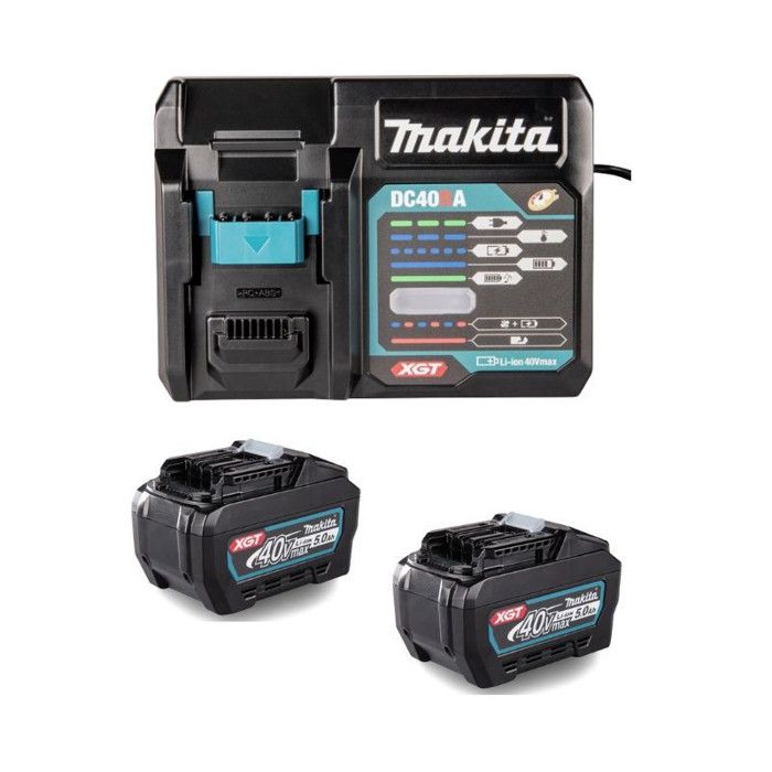Pack batterie 2x5.0 Ah avec chargeur MAKITA 1911V6 0