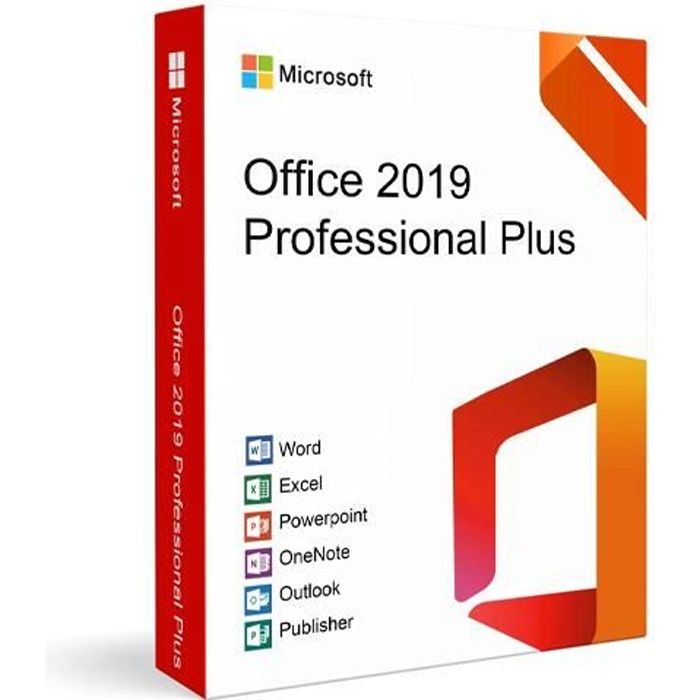 Microsoft Office 2019 Professionnel Plus 32/64 bit Clé d'activation