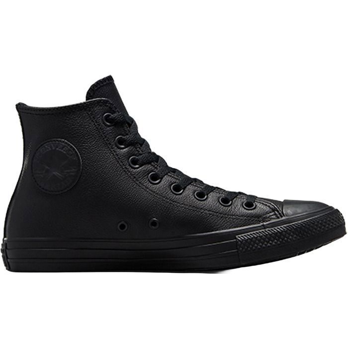 converse noire en cuir femme