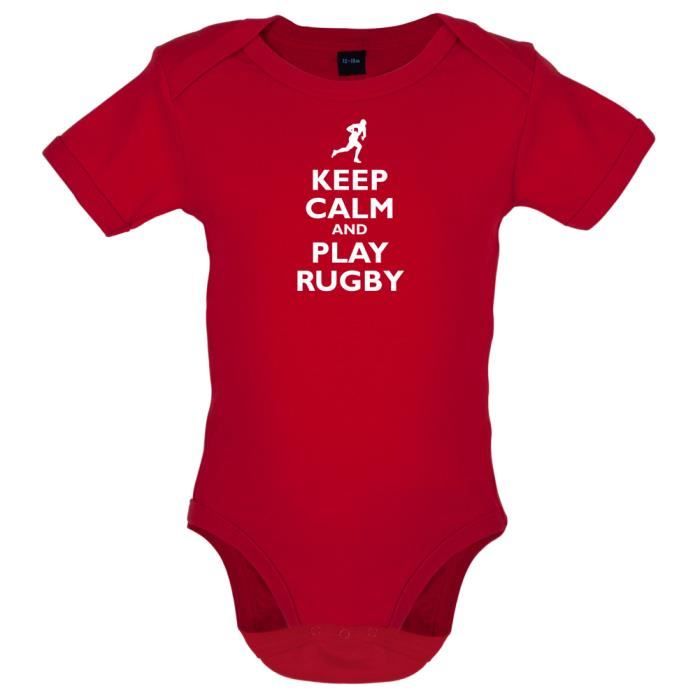 Dredown Keep Calm And Play Rugby Marrant Bebe Body Rouge Cdiscount Pret A Porter