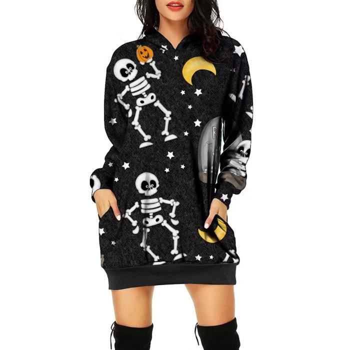Sweat Halloween Femme Oversize Graphique Imprimé Halloween Sweater