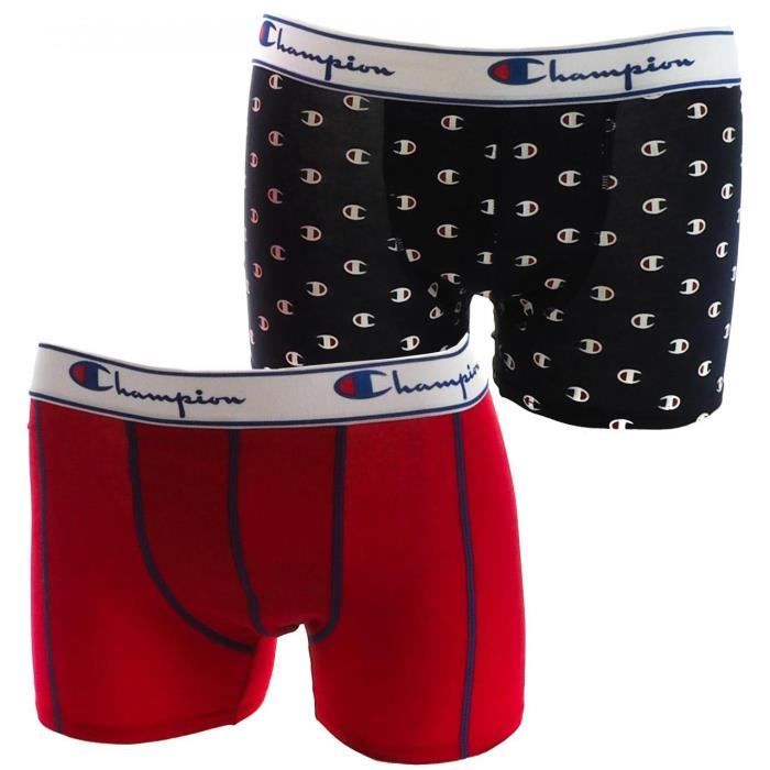 Lot de 2 Boxers Coton Homme CHAMP/1/Y081W/IMPROUGNOIR/01 Cdiscount