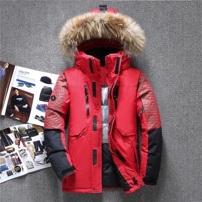 Doudoune homme de Marque mi-longue à capuche Hiver Chaud Manteau hommes  Vêtement Masculin épaississant Mode Slim Parka homme -ZS307027 - Hookso