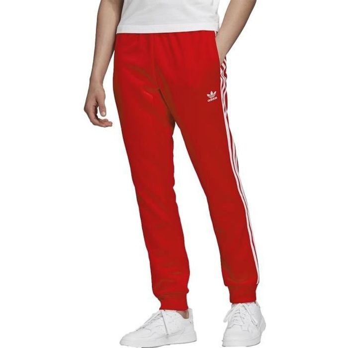 pantalon adidas rouge homme