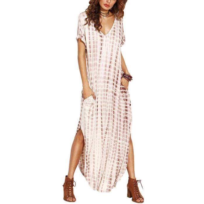 Minetom Robe Longue Bohème Femme – Tunic D'Été Sans Manches, Imprimé, Maxi Robe De Plage Ou Soirée, Grande Taille Disponible - 7