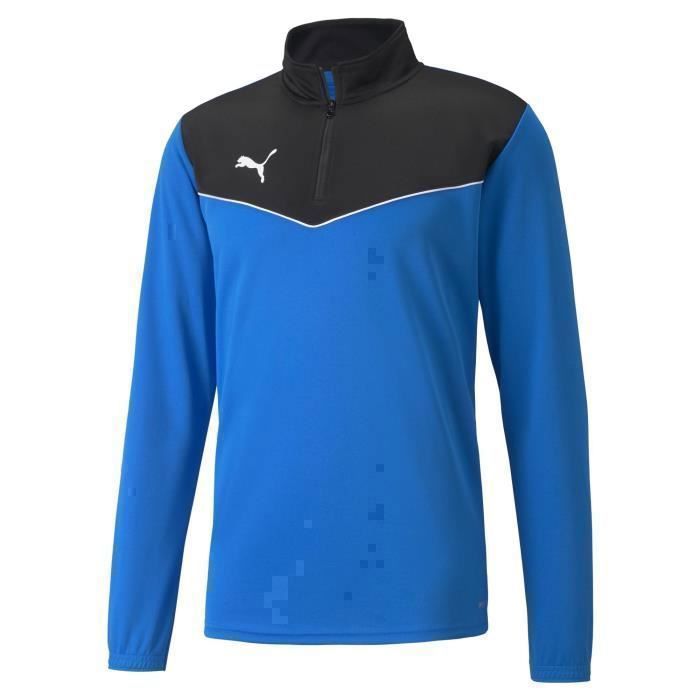 Veste De Sport 1/4 Zip - PUMA - Football - Homme - Noir Et Bleu