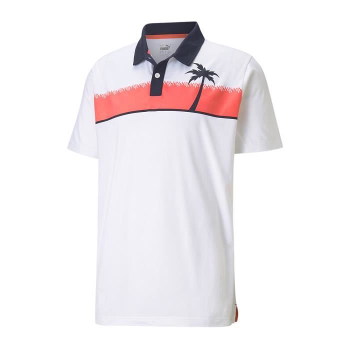 Polo Blanc Homme Puma Hana