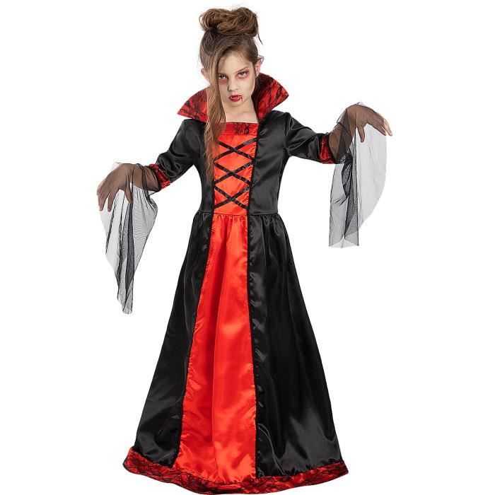 Déguisement de vampire sombre avec des ailes pour femme
