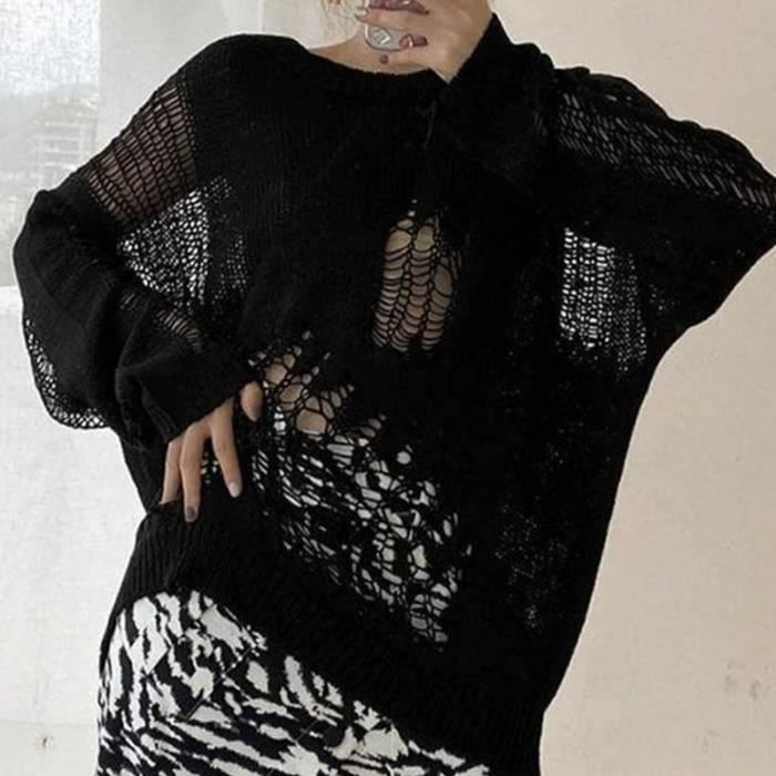 T V Chemise à Manches Courtes En Tricot Creux Pour Homme