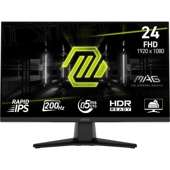 Ecran PC Gamer – MSI – MAG242F – Ecran IPS – 24 – FHD – 200Hz – 0.5ms – Adaptive Sync