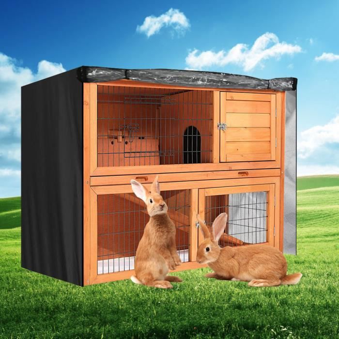 Meilleurs prix pour Mxzzand couverture de clapier à lapin Accessoire de couverture anti-poussière de clapier à lapin double jardin filtration