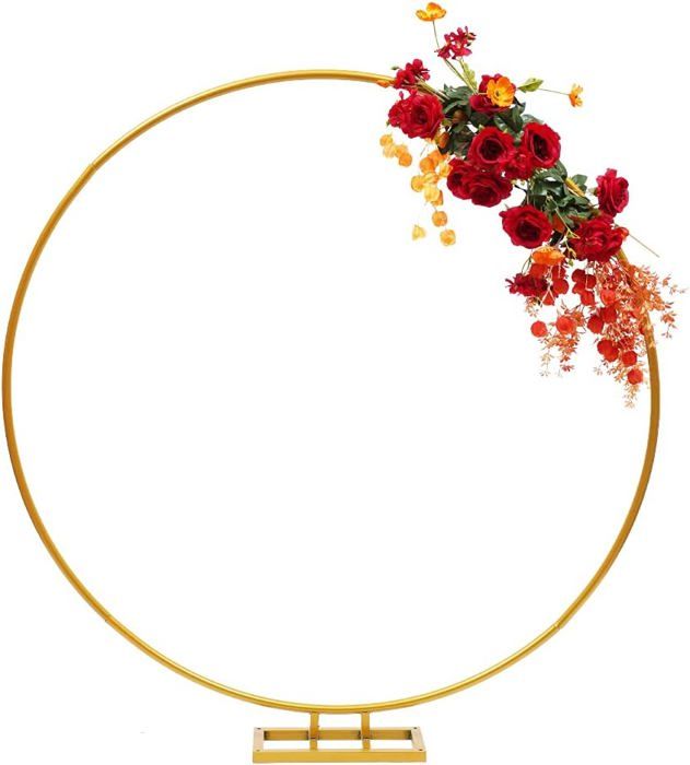 Arche - arceau de mariage doré Arc de mariage en métal fond de mariage ballon cadre fleur