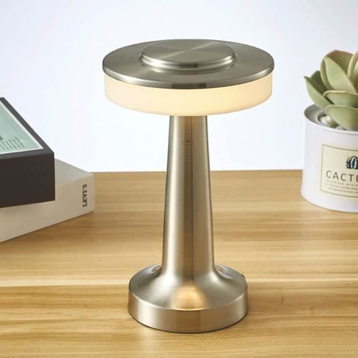 Lampe De Table LED Sans Fil Rechargeable - Dimmable Tactile - IP44 étanche - Design Moderne