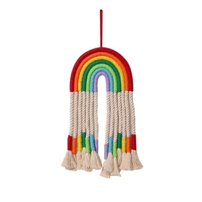 Suspension urale en fore d’arc-en-ciel en acraé tressé, parfaite