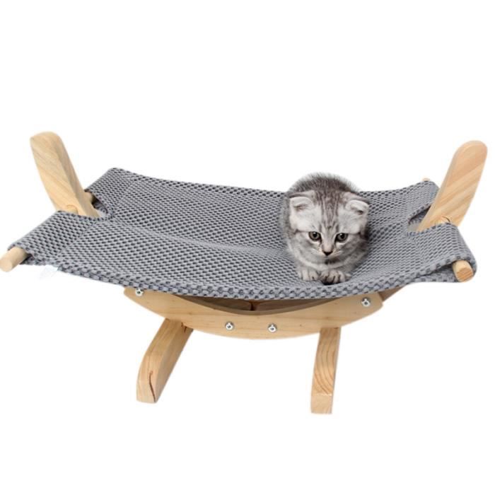Lit En Hamac Chat En Bois Respirant Qui Dort Doux Et Confortable Fournitures Pour Animaux De Compagnie Cdiscount
