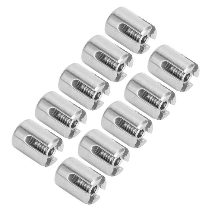 Serre-câble Croisé M8, Lot De 30 - En Acier Inoxydable 316, Pour Fixer Câbles à 90° - Sans Perçage, Clips Pour Câbles 3 Mm - 2