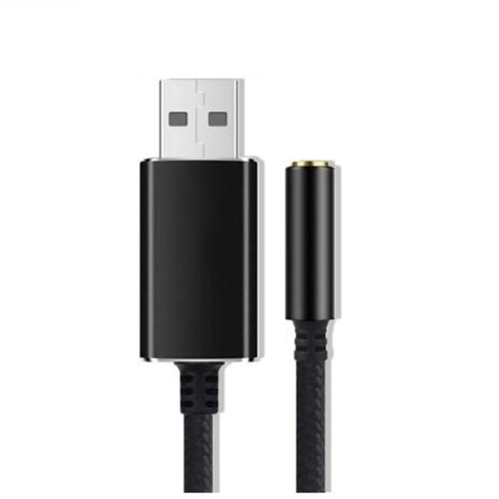 Adaptateur USB Type-C Vers Prise Casque Stéréo 3.5 Mm Avec