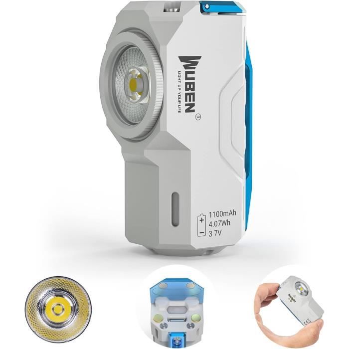 Lampe Torche WUBEN X2 - Mini Lampe De Poche Rechargeable USB-C 2500 Lumens, étanche IP68, 6 Modes Pour Camping Et Urgences