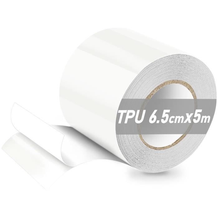 Ruban Réparation Bâche PVC 5m X 8cm - Vert - Pour Camion, Tente, Auvent - Adhésif Renforcé
