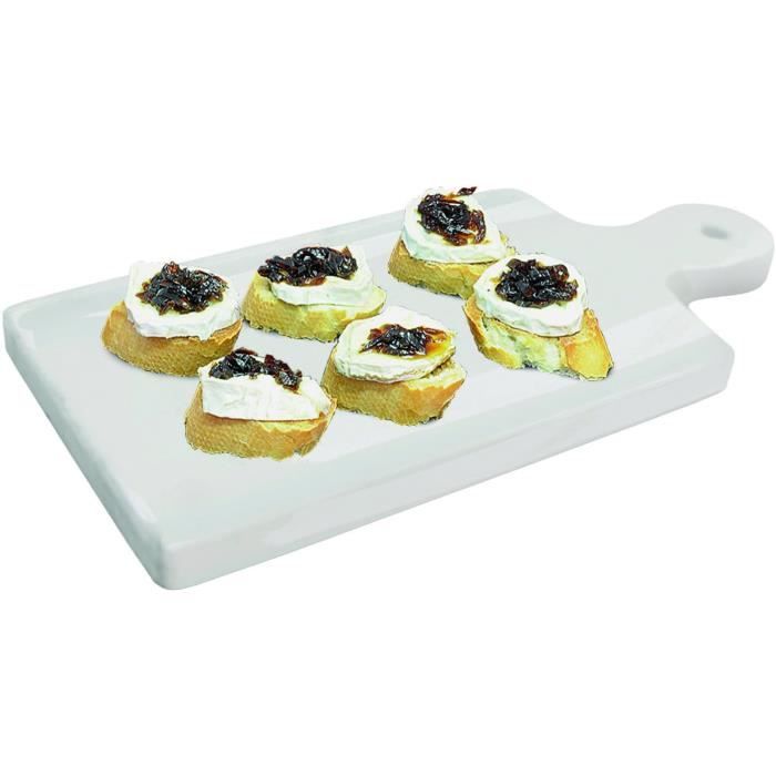 Planche Apéritif En Porcelaine Blanche Nerthus - Plateau élégant Pour Fêtes, Repas, Quotidien - Va Au Lave-vaisselle