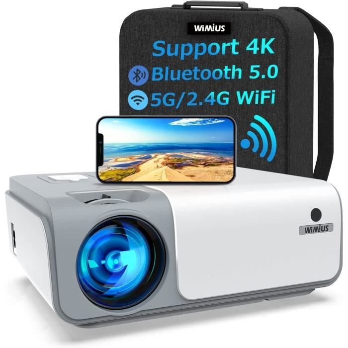 WiFi Bluetooth Projector, 9500 Lumens WiMiUS Portable WiFi Bluetooth  Projector F