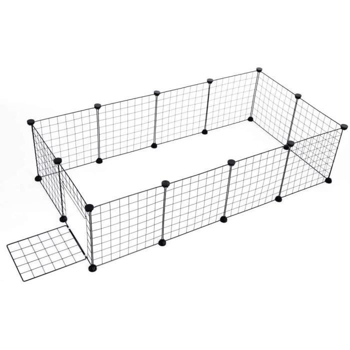 Enclos Pliable Pour Petits Animaux - 120x90x38 Cm, Polyester, Transparent - Pour Cochons D'Inde, Hamsters, Lapins