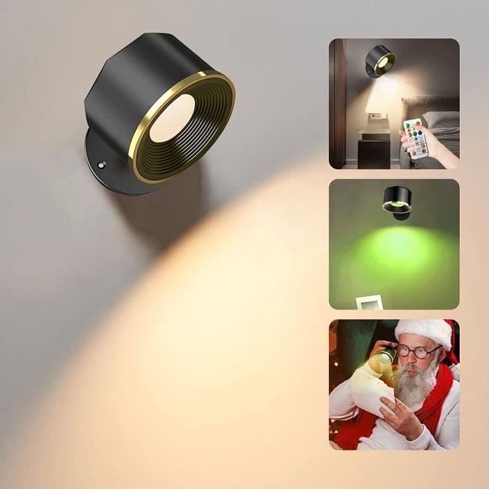 MLOQI Applique Murale Interieur LED, 16 Couleurs Lampe Murale Sans
