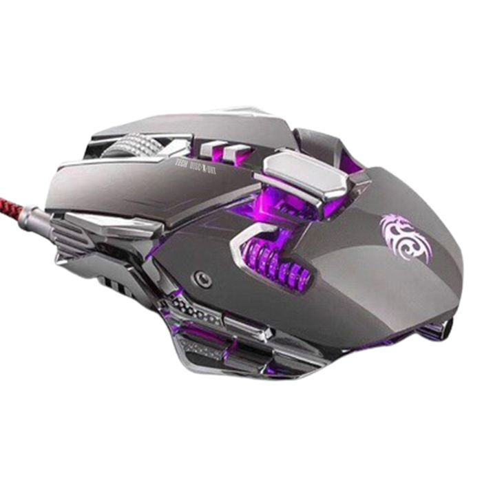 TD® Souris gamer avec bouton latéraux optique mouse adaptation programmable multifonction souris filaire ergonomique pour jeu 10bout