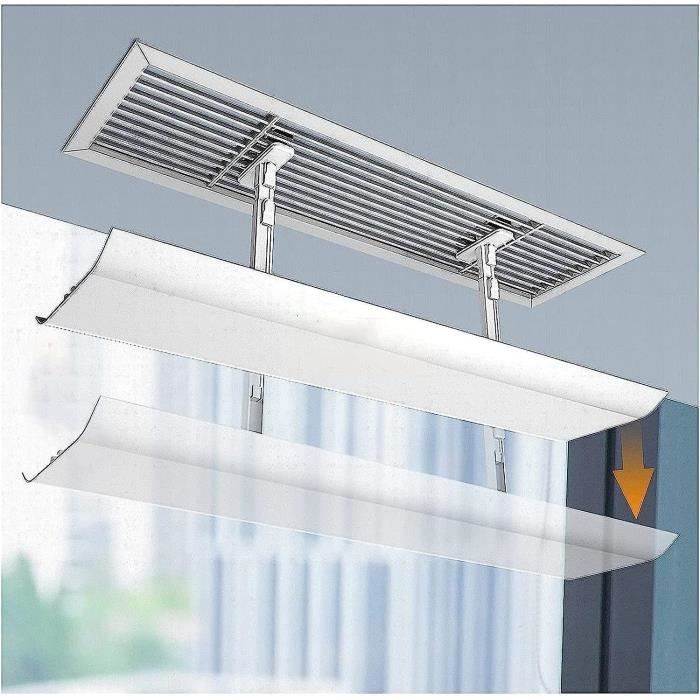 Déflecteur D’air Pour Climatiseur Split – Lasertime – Transparent – 90x31x5 Cm – Neuf