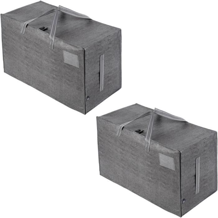 Révéler- Pack of 4 Sacs de déménagement avec fermeture à glissière et poignées à carreaux panier