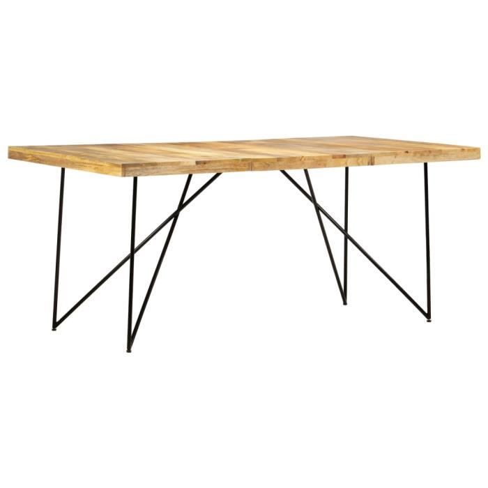 vidaXL Table de salle à manger 180x90x76 cm Bois de manguier massif