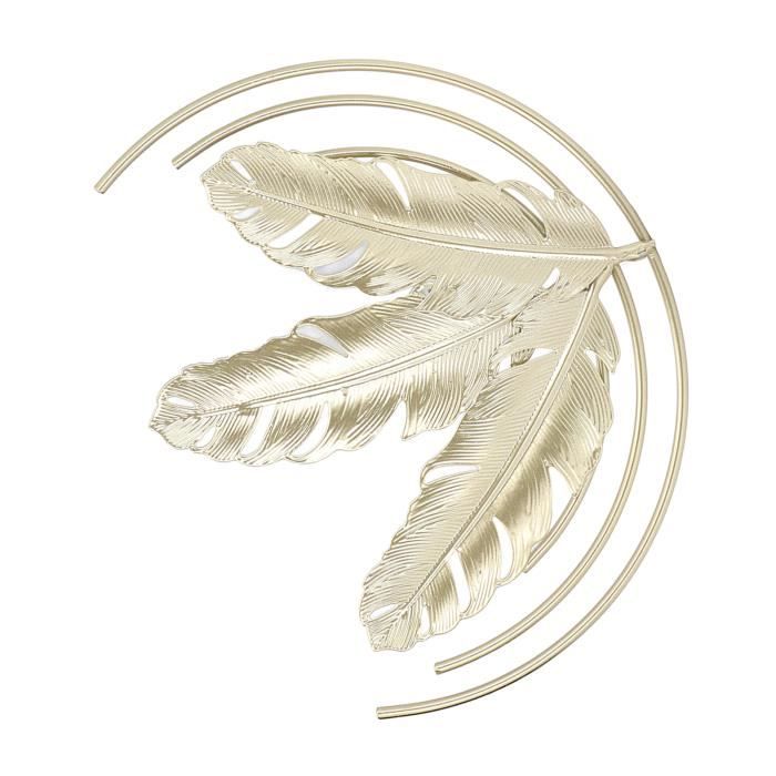 Broche Sculpture Moderniste Métal Doré – Bijou Fantaisie Vintage Unique