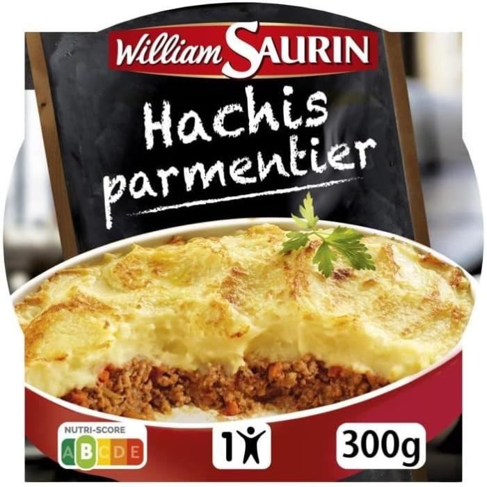LOT DE 6 - WILLIAM SAURIN - Assiette Micro-Ondable Hachis Parmentier Plat cuisiné - 280 g