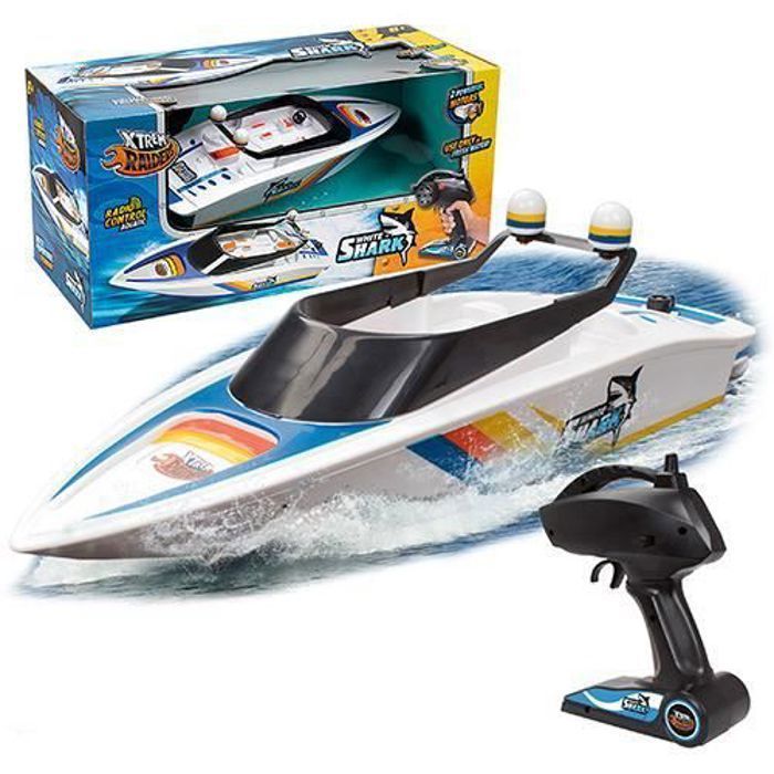 White Shark Bateau Télécommandé Blanc Bateau Telecommandé Enfant Jouet Bateau