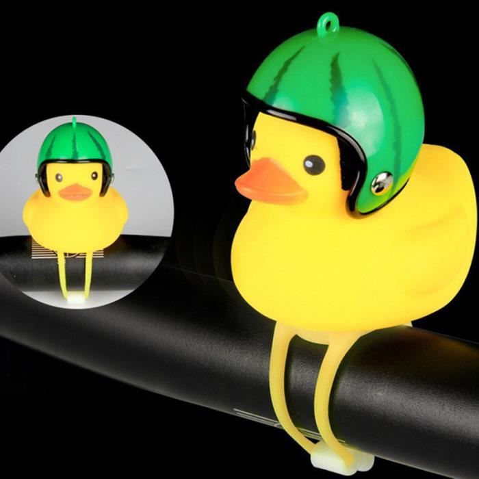 4 Pièces Canard Vélo Cloche Jaune - Casque Avec Hélice Rotative, Décoration Voiture Et Vélo Enfants