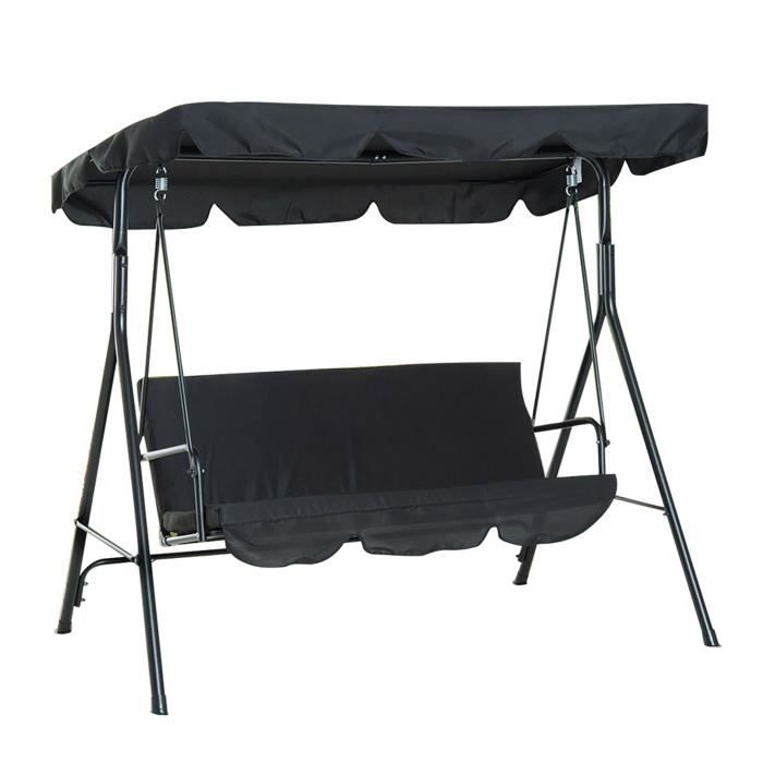 2 Housses De Chaise Jardin Bixury - Imperméables 420D, Anti-UV, Coupe-Vent - Pour Chaises Pliantes Extérieur - Noir