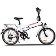 Vélo électrique Pliant ANCHEER Vélo Adulte AN-EB002 20 Pouces, Blanc-1