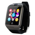 Montre Android iOs Smartwatch Connectée Appels SMS Sim Podomètre Anti Perte Noir + SD 8Go YONIS-1