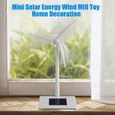 Jouet de moulin à vent éolien à énergie solaire ZERODIS - Blanc - Mini jouet pédagogique et décoratif-1