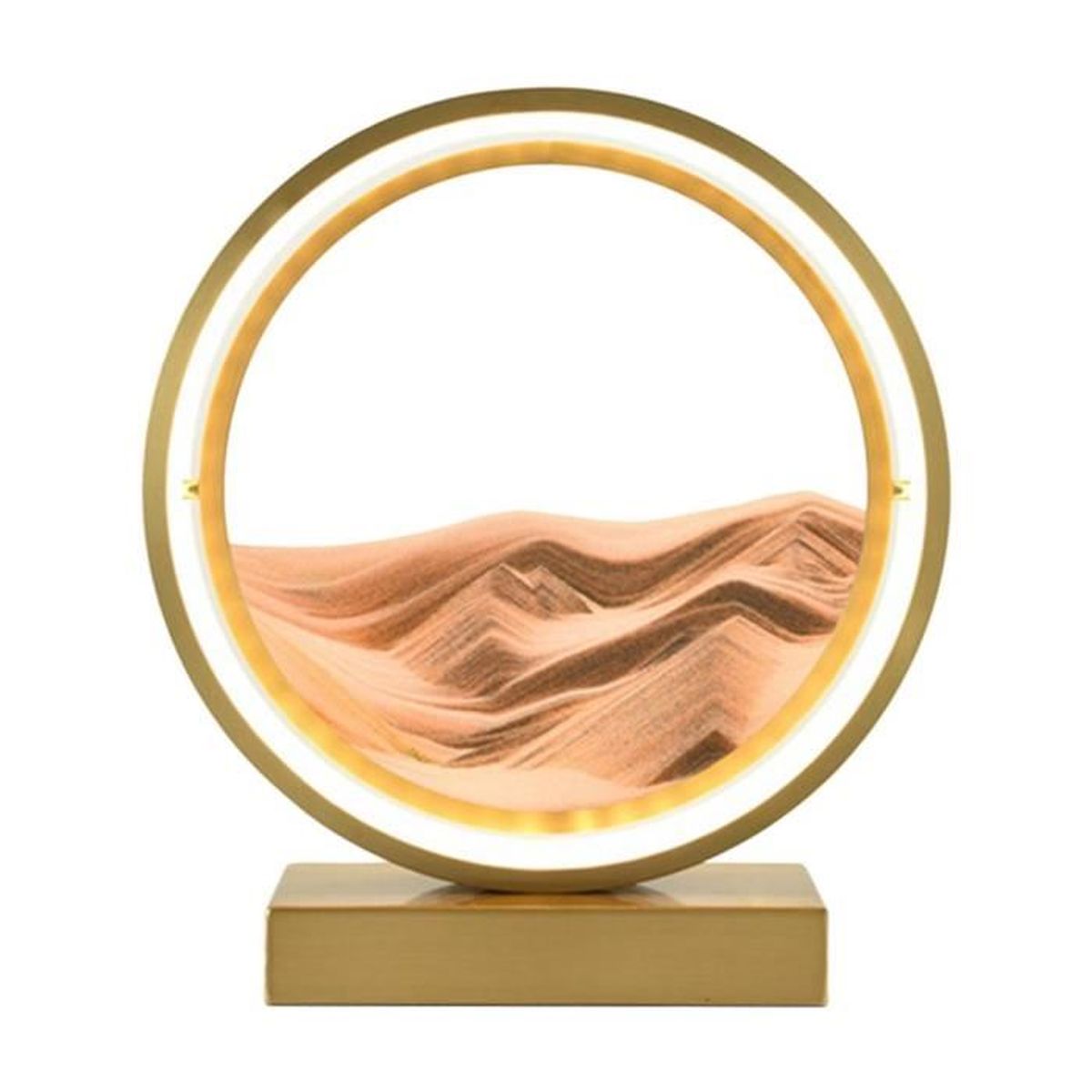 MENAYODA - Lampe Sable Mouvant 3D - Décoration Hypnotique Et Veilleuse Colorée