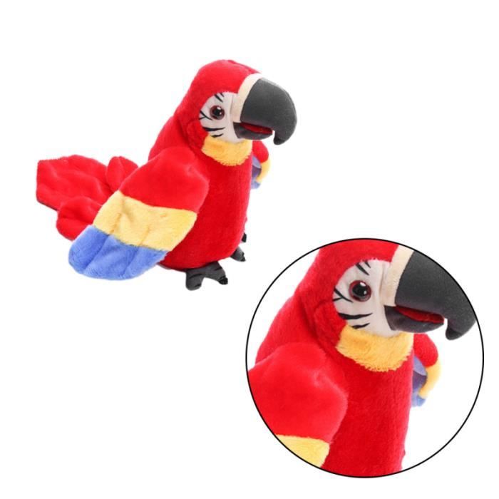 Peluche perroquet jouet électrique peluche perroquet jouet enfant peluche  perroquet jouet peluche perroquet poupée jouet (rouge) - Cdiscount