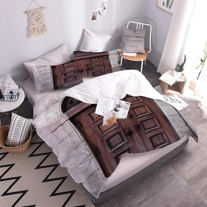 Housse De Couette Attrape-Rêves Cœur 140x200 Cm + 2 Taies - Microfibre Douce, Parure 3 Pièces